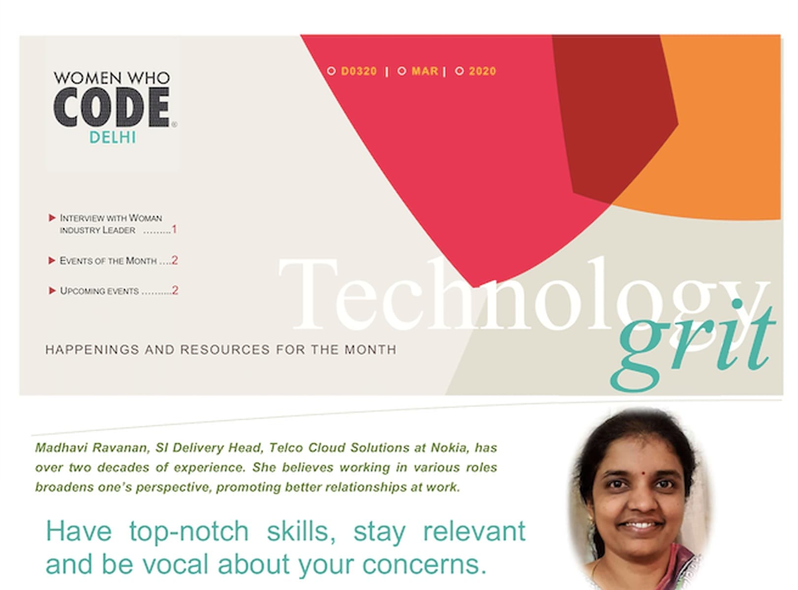 March Technology Grit : Have Top Notch Skills, Stay Relevant, and Be Vocal