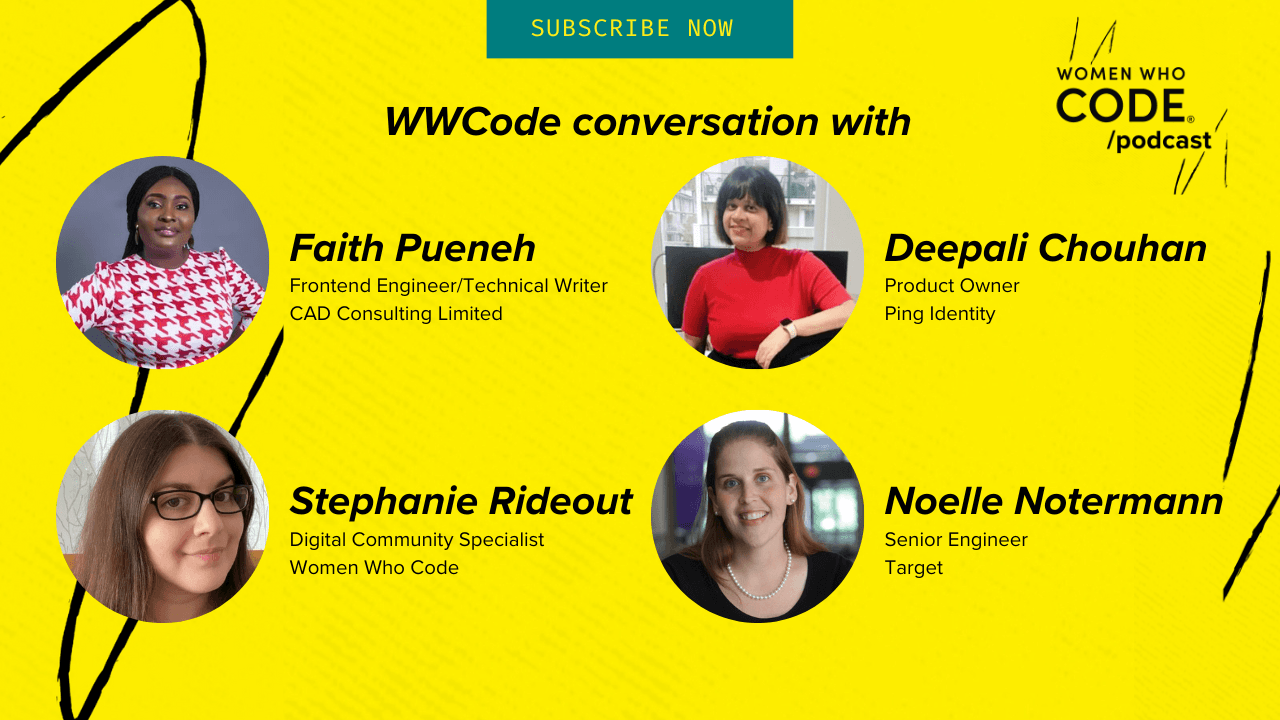 Featured image for Conversations #89: Women Who Code Podcast Anniversary – Celebrating Our Hosts